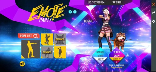free fire emote collection and legendary attacking