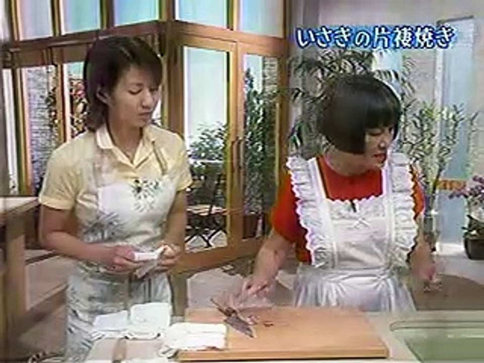 QP３分クッキング　いさきの片褄焼き　野口日出子先生　アシスタント：馬場典子