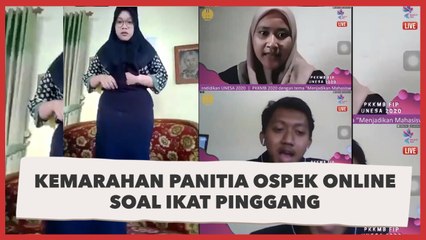 Kocak, Kemarahan Panitia Ospek Online soal Ikat Pinggang Ini Viral