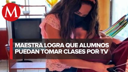 Maestra recolecta televisores para que sus alumnos estudien a distancia