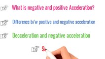 What is Negative Acceleration and Positive Acceleration Kinematics, Physics