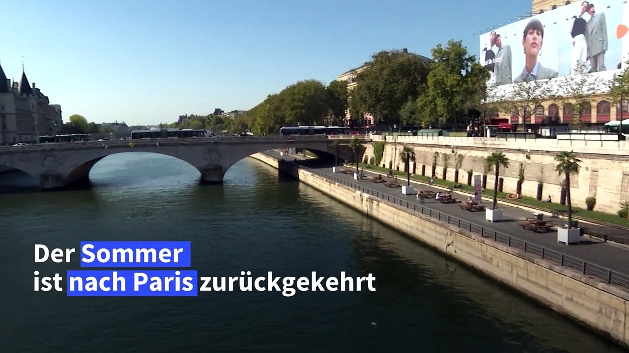 Pariser genießen spätsommerliche Hitze