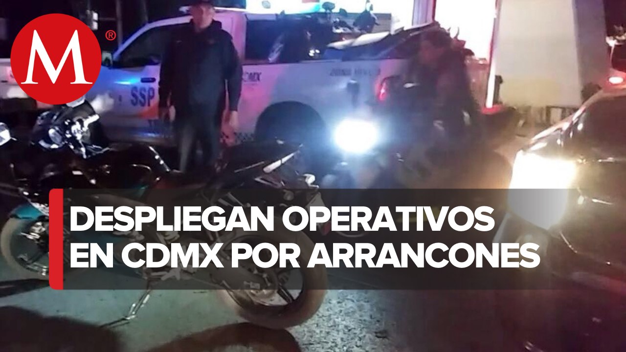 Remiten 125 motos al corralón por participar en arrancones en la CdMx