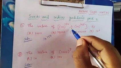 Surds and indices important problems part 2