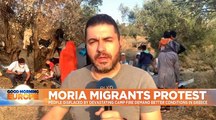 Greece: Lesbos migrants march against new camp facility after Moria fire