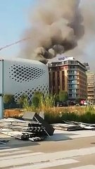 Lüban'da Zaha Hadid tarafından tasarlanan ünlü binada yangın