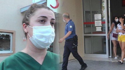 Otelde turistlere "Maske takın" diyen hemşire yüzüne terlik yedi