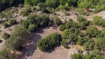 Kaçak kazı yapan şahıslar böyle görüntülendi