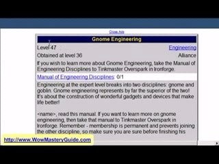 World Of Warcraft - Professions on Thottbot