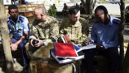 Ethiopia & U.S. Airmen • Work Together on C-130 Hercules Aircraft