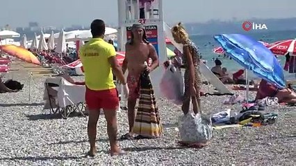 Karantinayı deldi, sahilde "ölmek istemiyorum" diye bağırıp ortalığı birbirine kattı