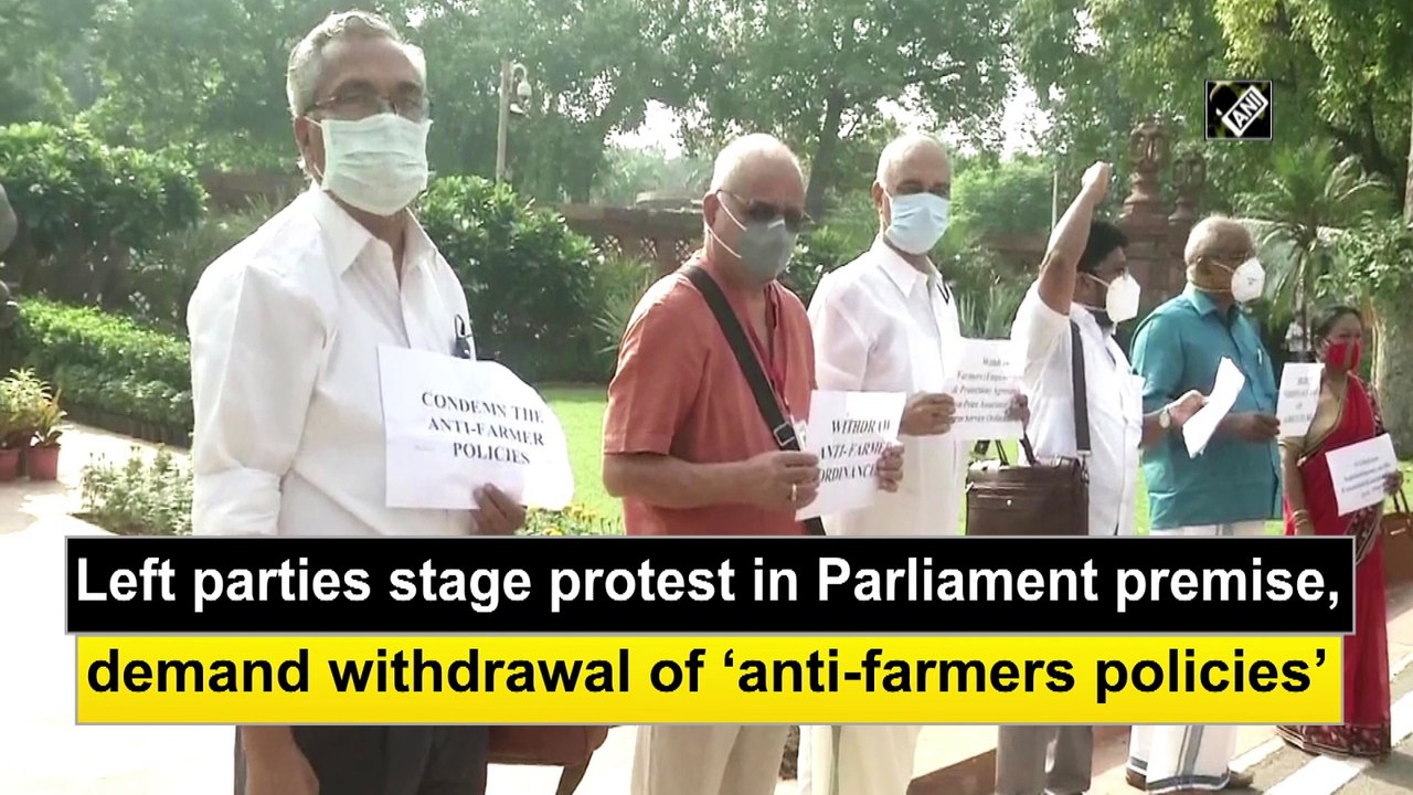 Left parties stage protest in Parliament premise, demand withdrawal of ‘anti-farmers' policies