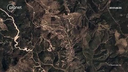 Çanakkale'de altın madeni için yok edilen ormanlık alanın değişimi