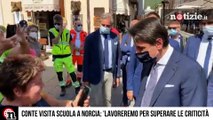Conte dagli studenti a Norcia: 