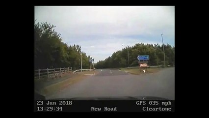 Footage shows 100mph motorcyclist hurtle past unmarked police car