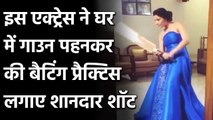 Saiyami Kher shares her Batting practice Video on Instagram, Video goes Viral | Oneindia Sports