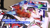 A Gaza, colère des Palestiniens contre l'accord de normalisation avec Israël