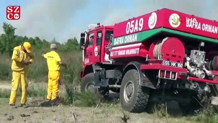 Kızılırmak Deltası'nda yangın devam ediyor