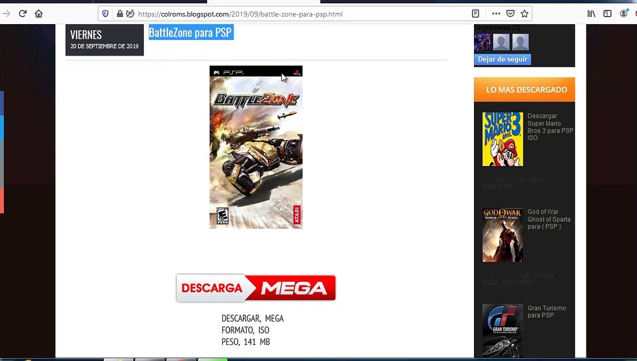 BattleZone para PSP