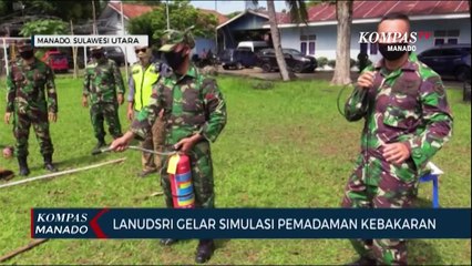 Lanudsri Gelar Simulasi Pemadaman Kebakaran
