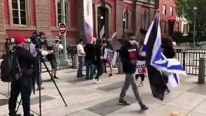Bahreyn ve BAE'nin İsrail ile normalleşme anlaşması öncesi Beyaz Saray önünde Netanyahu protestosu