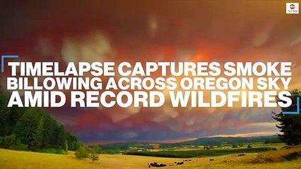 Timelapse captures smoke billowing across Oregon sky