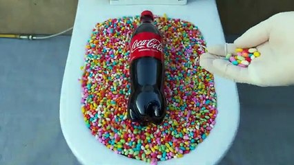 Will it Flush_ - Rainbow Skittles and coca cola Weird Stuff