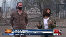 Democratic Vice President Nominee Kamala Harris visits California touring wildfire damage with Gov. Gavin Newsom