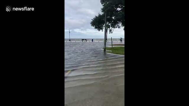 Louisiana coastal area flooded due to Hurricane Sally storm surges