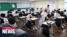 High school seniors in S. Korea take mock CSAT exam under strict virus prevention measures