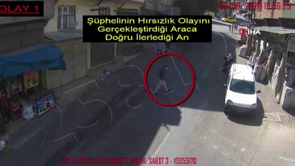 Güpegündüz hırsızlık anı kamerada