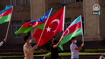 Türk F-16'ları Azerbaycan'ın Gence kentinde uçuş gerçekleştirdi