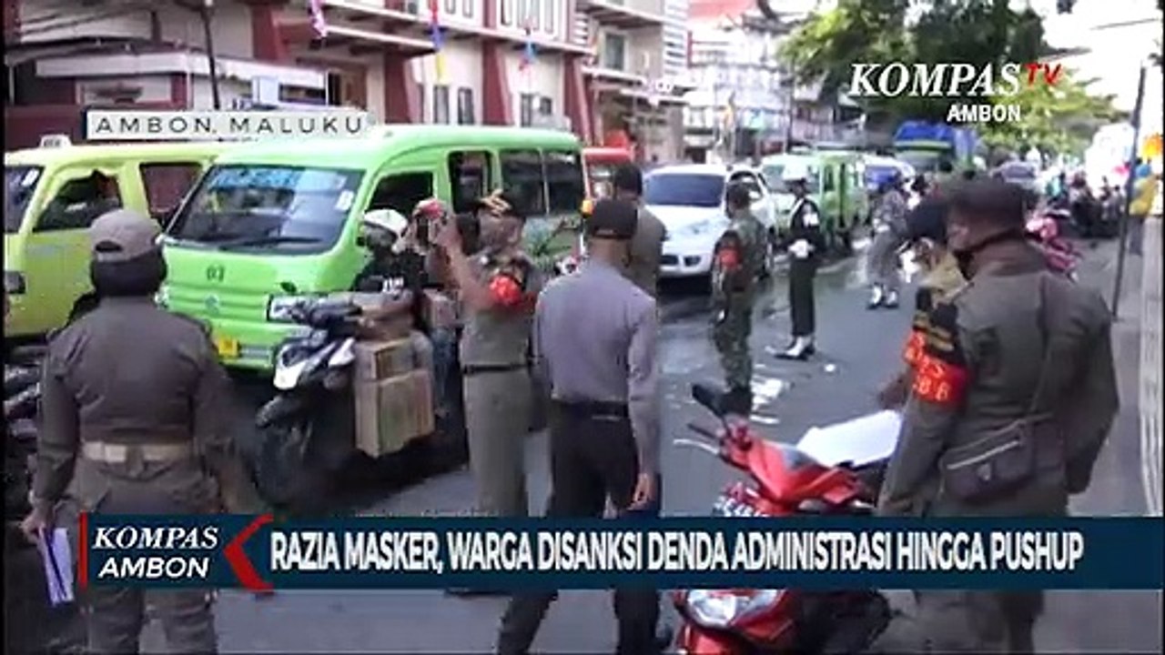 Razia Masker Warga Disanksi Denda Administrasi Hingga Pushup