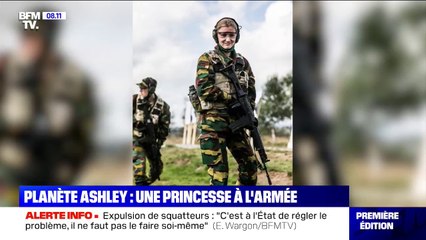 La princesse Élisabeth de Belgique, future reine, fait l'armée