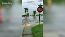 Strong winds in Mississippi as Hurricane Sally approaches Gulf Coast