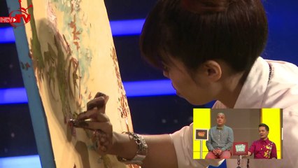 Cô giáo xinh đẹp với màn vẽ tranh không dùng cọ gây ấn tượng