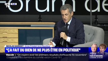 Nicolas Sarkozy: "Ça fait du bien de ne plus être en politique"