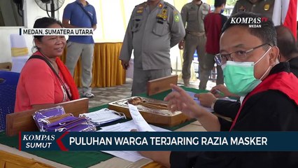 Warga Medan Terjaring Razia Masker