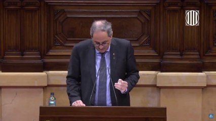 Torra intervé al debat de política general