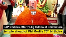 BJP workers offer 70-kg laddoo at Coimbatore temple ahead of PM Modi’s 70th birthday