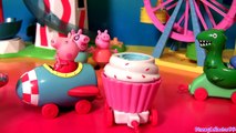 Peppa Pig Theme Park Train Ride With Dinosaur Play Doh - Trenecito de juguete Dinosaurio Nickelodeon