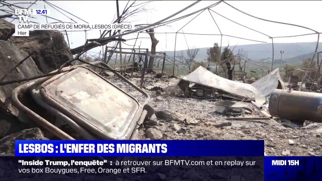 Lesbos: l'enfer des migrants du camp de Moria, ravagé par les flammes