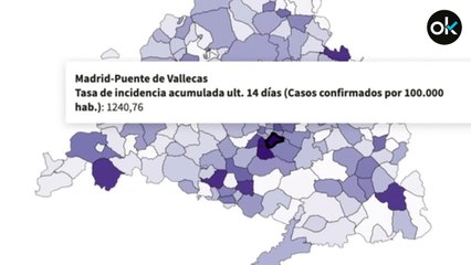 Estos son los 10 municipios y distritos de la Comunidad de Madrid con mayor incidencia de coronavirus