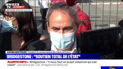 Xavier Bertrand à propos de Bridgestone: "Une fermeture complète de ce site, c'est un assassinat prémédité"
