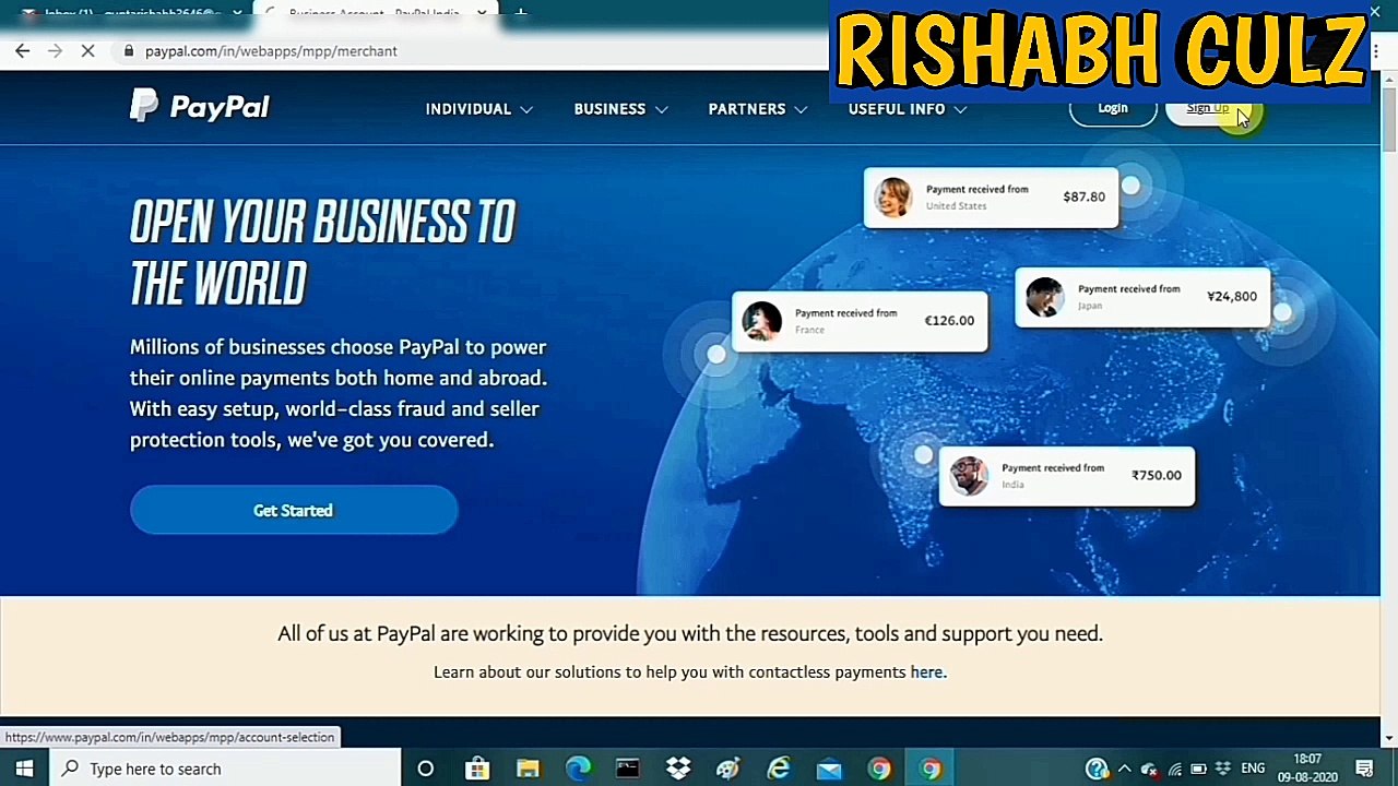 How to create paypal account? - पयपाल अकाउंट कैसे बनाये ?