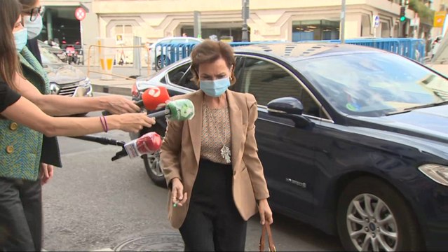 Calvo, Ferrán Bel y Laura Borrás, antes de reunirse en el Congreso