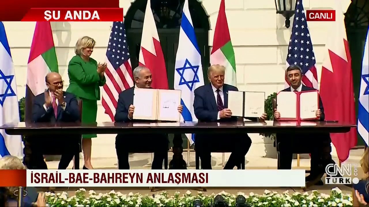 Son dakika haberi... Filistin'i yok sayan anlaşma! Beyaz Saray'da imzalar atıldı | Video