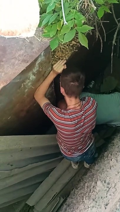 Rescuing a Puppy Trapped Between Garages
