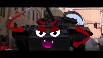 Monstruos tanque  aplastando carros