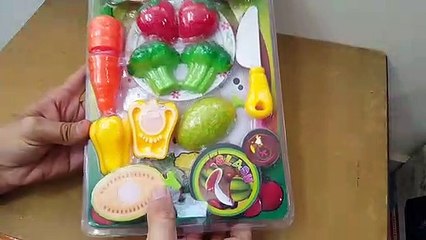 Unboxing and review of Vegetable Cutting Set Toy Vegetable Pretend Play for Kids gift